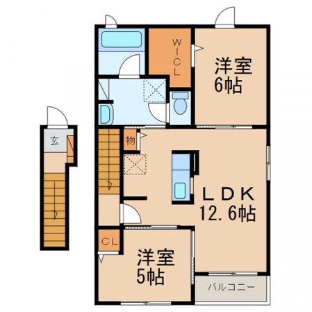 紀ノ川駅 徒歩15分 2階の物件間取画像